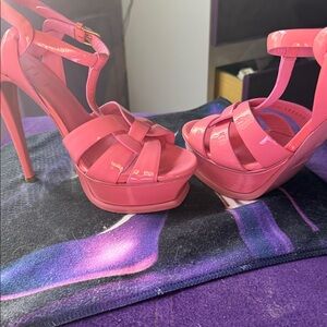 YSL tribute sandals, pink